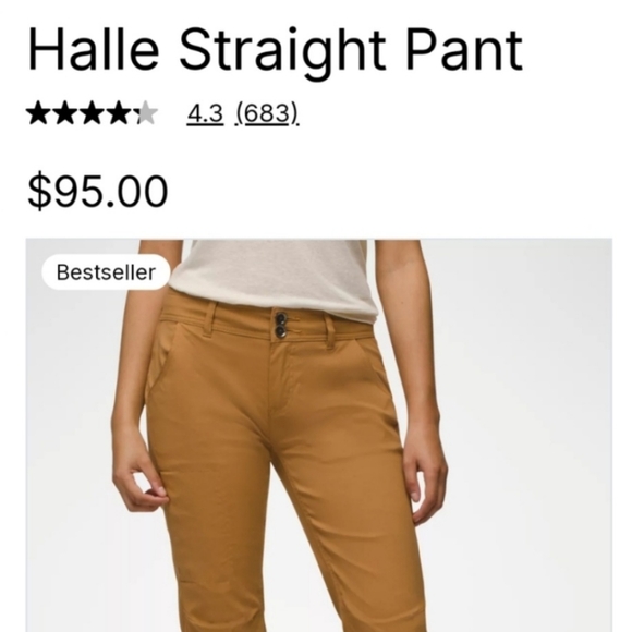 Prana Halle Straight Pants Convertable Hiking Camping Climbing Outdoor Size 14 - Picture 5 of 16